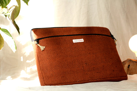 EarthyEssence Laptop Sleeve Hemp Orange Bag