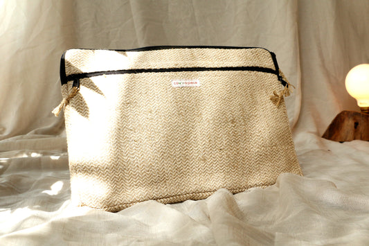 EarthyEssence Laptop Sleeve Hemp White Bag