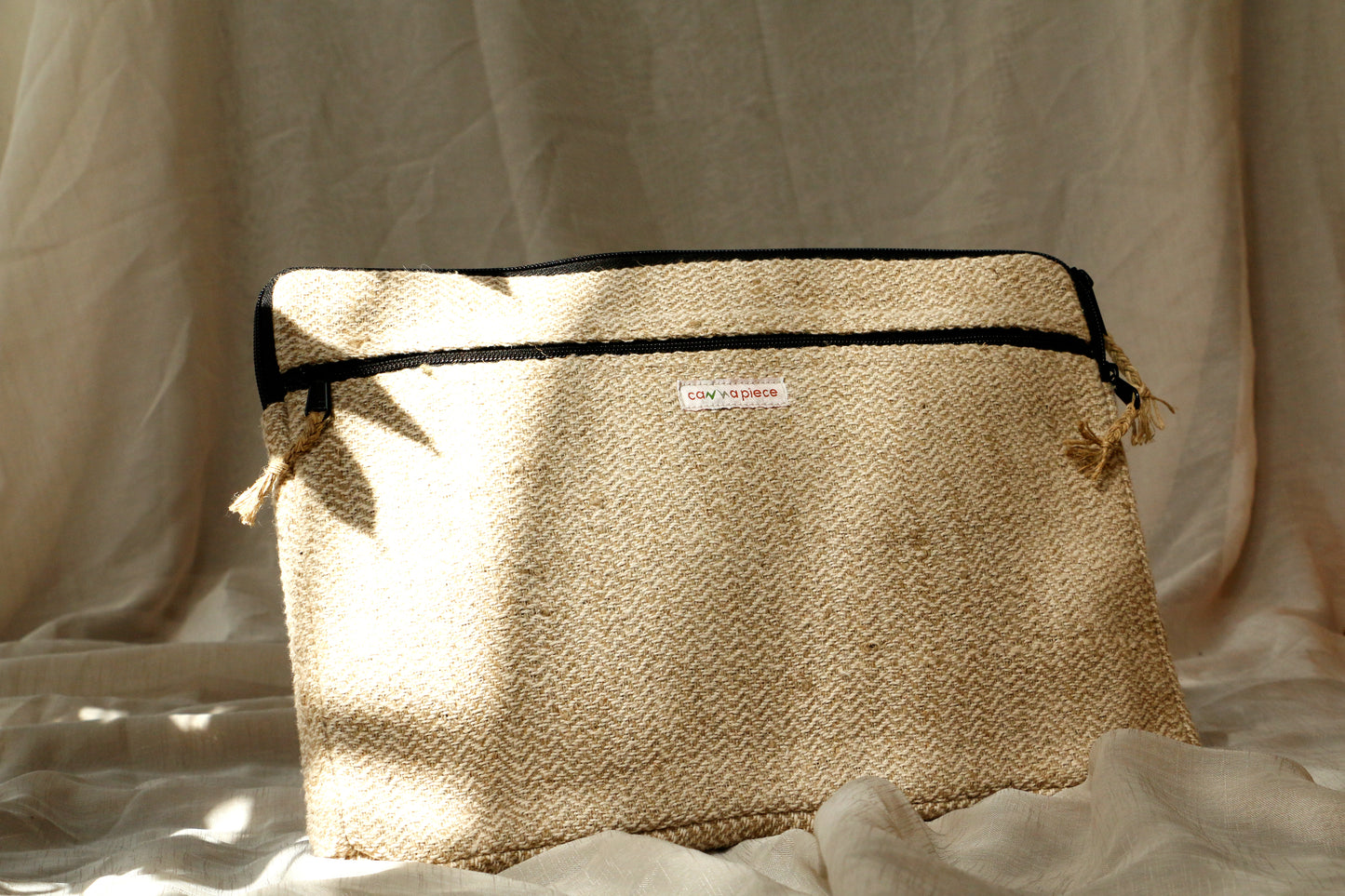 EarthyEssence Laptop Sleeve Hemp White Bag