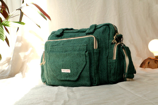 Green Nature Nest Brief Case Hemp Bag