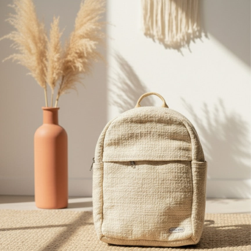hitop mini backpacks POKIT Hemp Backpack Off the Hook Radio 8 x 4 1/4 Color:Purple Pumpkin 510